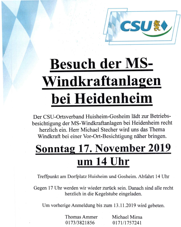 CSU Huisheim Gosheim